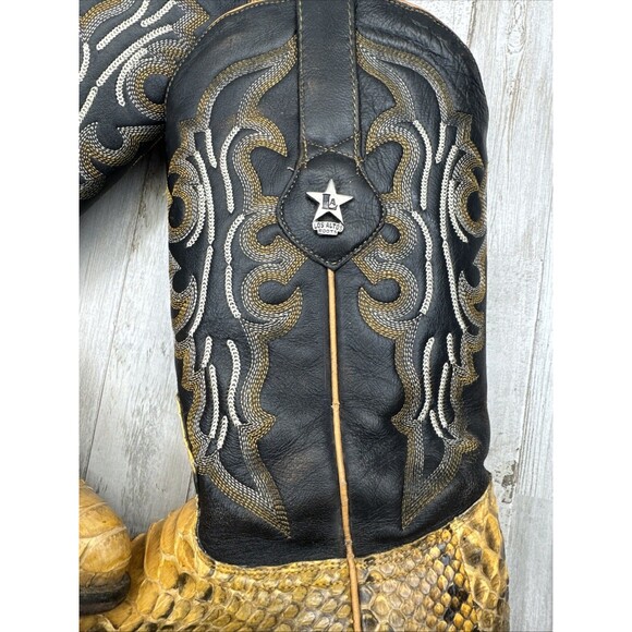 Los Altos Buttercup Python J-Toe Mens 7 EE Handmade Leather Exotic Cowboy Boots main image 2